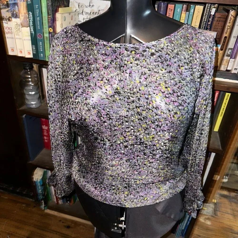 White House Black Market business casual floral XS blouse